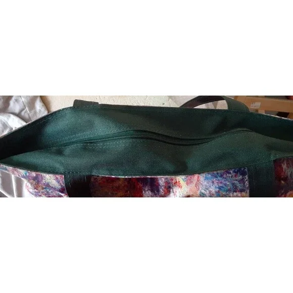Claude Monet Impressionist Painting Tote Bag Green - Picture 7 of 9
